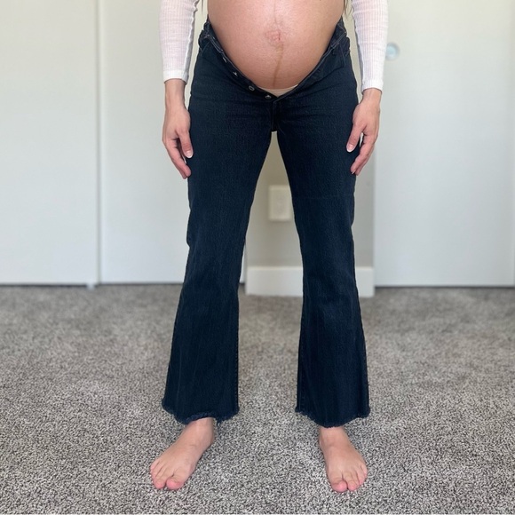 Levi’s Big E Premium Ribcage Crop Flare – High Waisted – Black – Size 25 - Picture 2 of 14